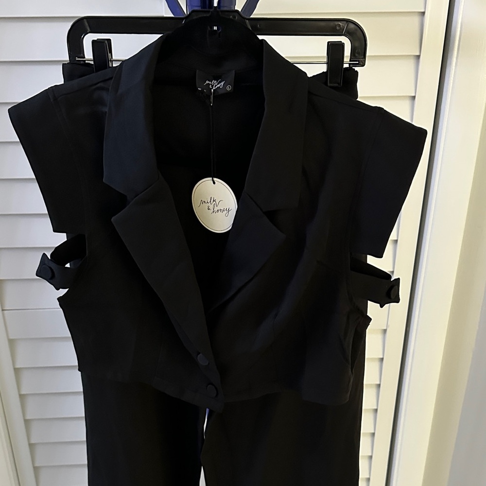 Milk and Honey Elegant Black 2 piece set Size L